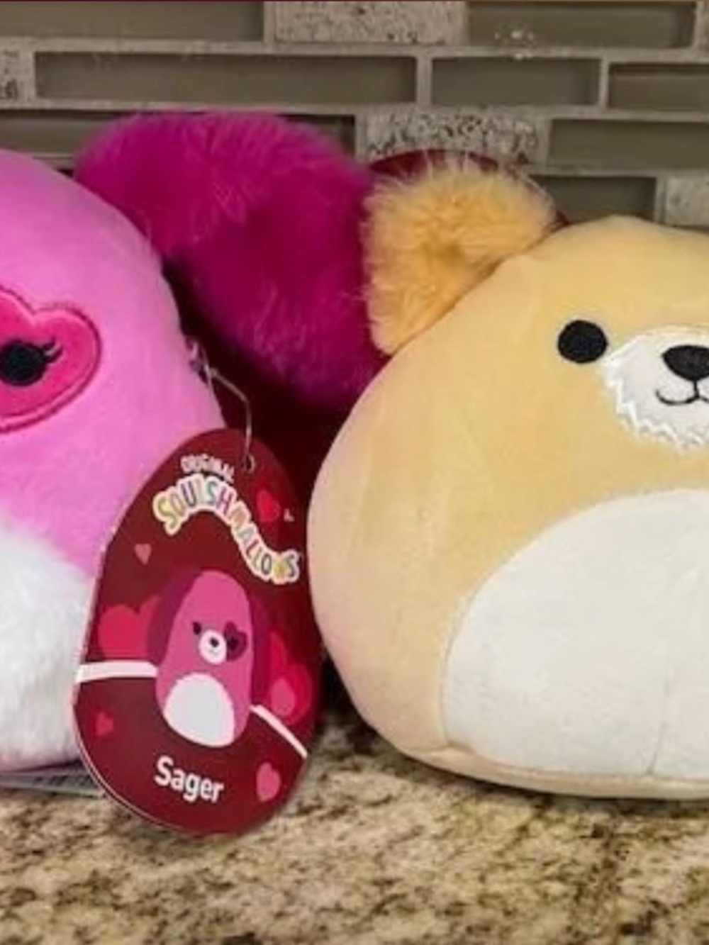 Squishmallows Pink & Yellow Sager Plush Duo